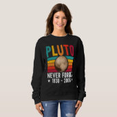 Pluto 9th Planet Never Forget Astronomy Solar Syst Sweatshirt (Vorne ganz)