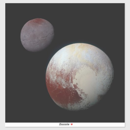 Pluto & Charon 9. oder Zwarf-Planet-Sonnensystem Aufkleber (Blatt)