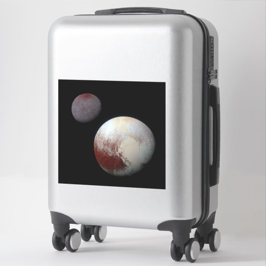 Pluto & Charon 9. oder Zwarf-Planet-Sonnensystem Aufkleber (Koffer)