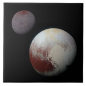 Pluto & Charon 9. oder Zwarf-Planet-Sonnensystem Fliese (Vorderseite)