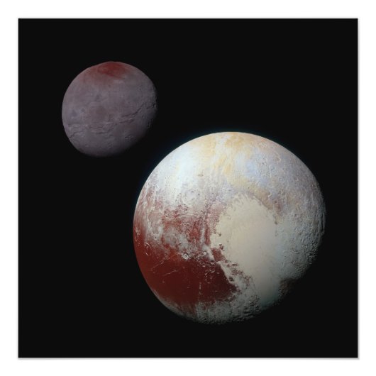 Pluto & Charon 9. oder Zwarf-Planet-Sonnensystem Fotodruck (Vorne)