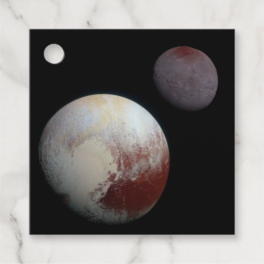 Pluto & Charon 9. oder Zwarf-Planet-Sonnensystem Geschenkanhänger (Vorderseite)