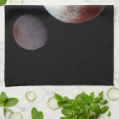 Pluto & Charon 9. oder Zwarf-Planet-Sonnensystem Geschirrtuch (Gefaltet)