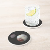 Pluto & Charon 9. oder Zwarf-Planet-Sonnensystem Getränkeuntersetzer (Seite)