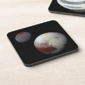 Pluto & Charon 9. oder Zwarf-Planet-Sonnensystem Getränkeuntersetzer (Linke Seite)