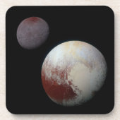 Pluto & Charon 9. oder Zwarf-Planet-Sonnensystem Getränkeuntersetzer (Vorderseite)