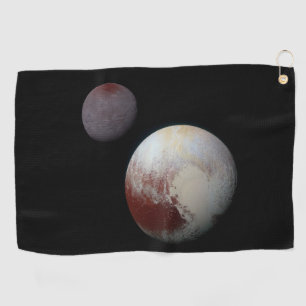 Pluto & Charon 9. oder Zwarf-Planet-Sonnensystem Golfhandtuch