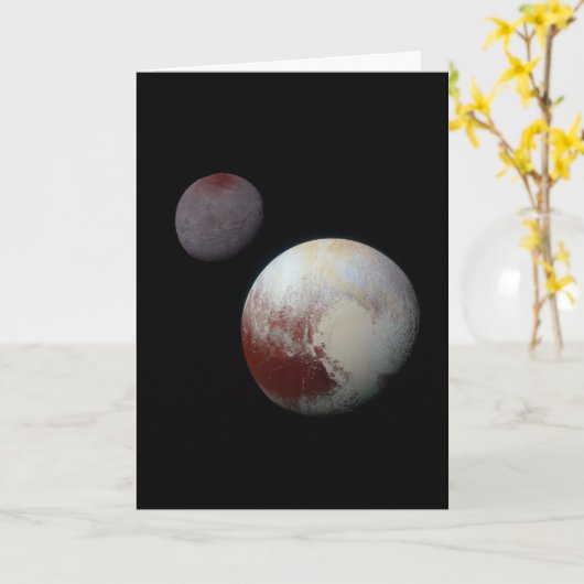Pluto & Charon 9. oder Zwarf-Planet-Sonnensystem Karte (Gelbe Blume)
