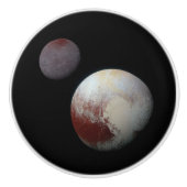 Pluto & Charon 9. oder Zwarf-Planet-Sonnensystem Keramikknauf (Vorderseite)
