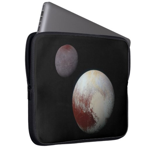 Pluto & Charon 9. oder Zwarf-Planet-Sonnensystem Laptopschutzhülle (Vorne Rechts)