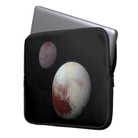 Pluto & Charon 9. oder Zwarf-Planet-Sonnensystem Laptopschutzhülle (Vorderseite Links)