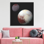 Pluto & Charon 9. oder Zwarf-Planet-Sonnensystem Leinwanddruck (Insitu (Wohnzimmer))