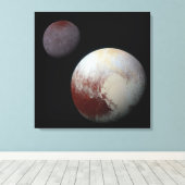 Pluto & Charon 9. oder Zwarf-Planet-Sonnensystem Leinwanddruck (Insitu (Holzboden))