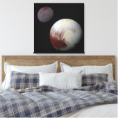 Pluto & Charon 9. oder Zwarf-Planet-Sonnensystem Leinwanddruck (Insitu (Schlafzimmer))
