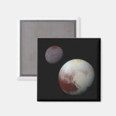 Pluto & Charon 9. oder Zwarf-Planet-Sonnensystem Magnet (Vorderseite/Rückseite)