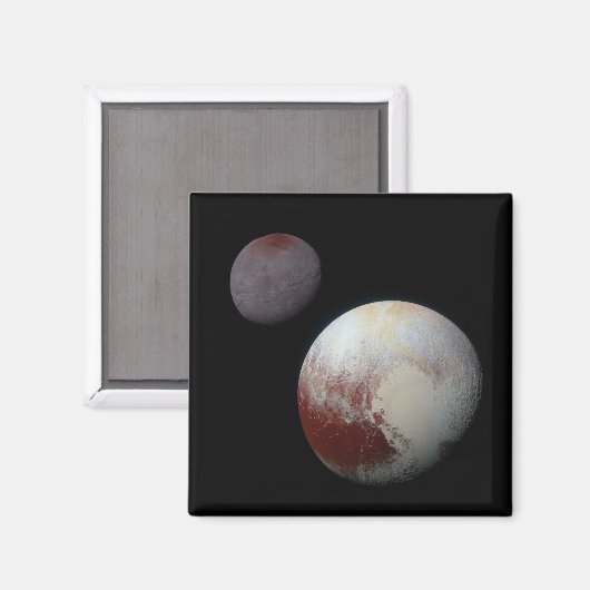 Pluto & Charon 9. oder Zwarf-Planet-Sonnensystem Magnet (Vorderseite/Rückseite)