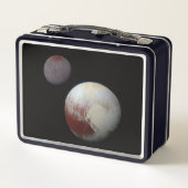 Pluto & Charon 9. oder Zwarf-Planet-Sonnensystem Metall Brotdose (Rückseite)