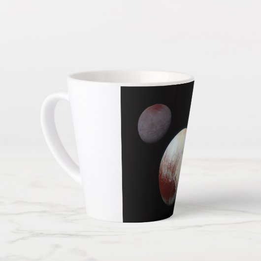 Pluto & Charon 9. oder Zwarf-Planet-Sonnensystem Milchtasse (Linke Ecke)