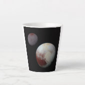 Pluto & Charon 9. oder Zwarf-Planet-Sonnensystem Milchtasse (Vorderseite)