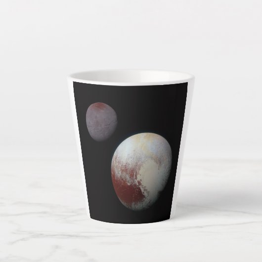 Pluto & Charon 9. oder Zwarf-Planet-Sonnensystem Milchtasse (Vorderseite)