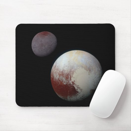 Pluto & Charon 9. oder Zwarf-Planet-Sonnensystem Mousepad (Mit Mouse)