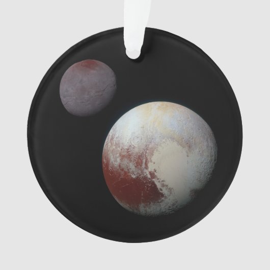 Pluto & Charon 9. oder Zwarf-Planet-Sonnensystem Ornament (Vorderseite)