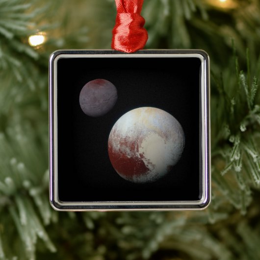 Pluto & Charon 9. oder Zwarf-Planet-Sonnensystem Ornament Aus Metall (Baum)
