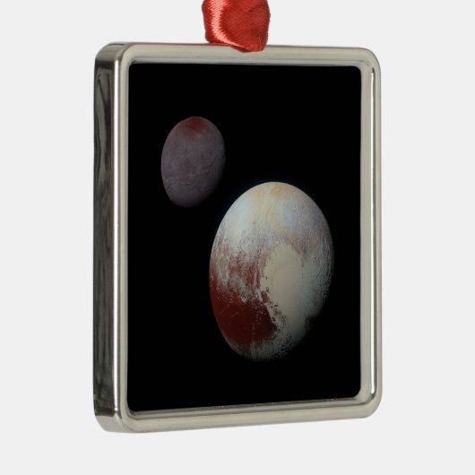 Pluto & Charon 9. oder Zwarf-Planet-Sonnensystem Ornament Aus Metall (Rechts)