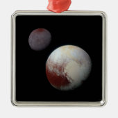 Pluto & Charon 9. oder Zwarf-Planet-Sonnensystem Ornament Aus Metall (Vorne)