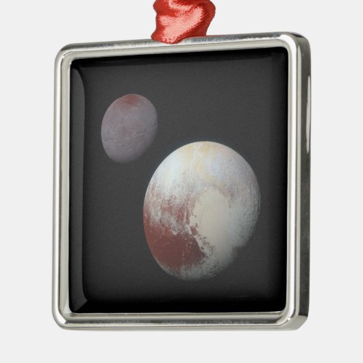Pluto & Charon 9. oder Zwarf-Planet-Sonnensystem Ornament Aus Metall (Links)