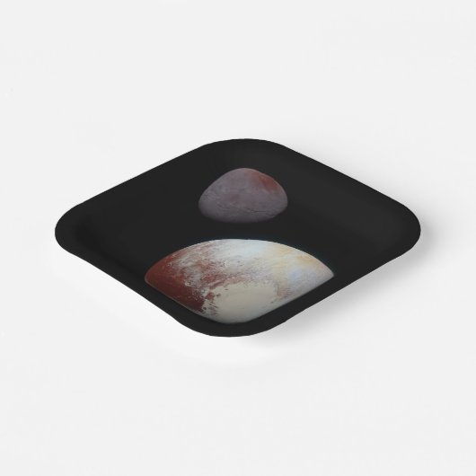 Pluto & Charon 9. oder Zwarf-Planet-Sonnensystem Pappteller (Gewinkelt)