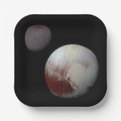 Pluto & Charon 9. oder Zwarf-Planet-Sonnensystem Pappteller (Vorderseite)