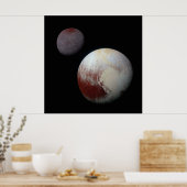 Pluto & Charon 9. oder Zwarf-Planet-Sonnensystem Poster (Küche)