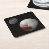 Pluto & Charon 9. oder Zwarf-Planet-Sonnensystem Rechteckiger Pappuntersetzer (angewinkelt)