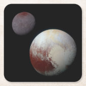 Pluto & Charon 9. oder Zwarf-Planet-Sonnensystem Rechteckiger Pappuntersetzer (Vorderseite)