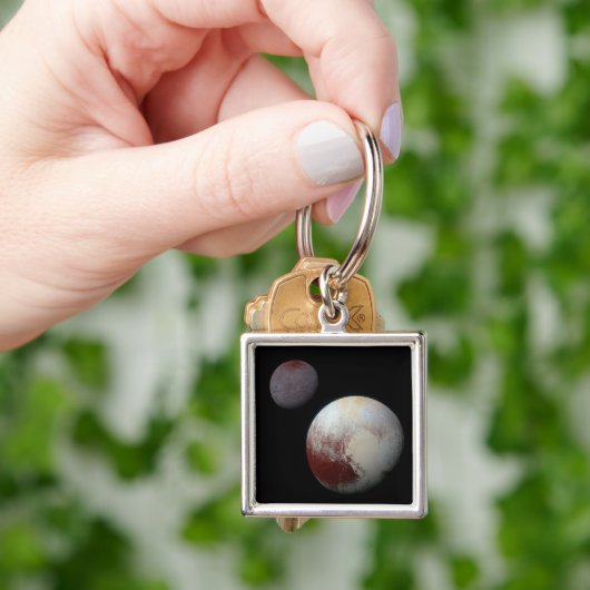 Pluto & Charon 9. oder Zwarf-Planet-Sonnensystem Schlüsselanhänger (Hand)