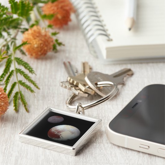 Pluto & Charon 9. oder Zwarf-Planet-Sonnensystem Schlüsselanhänger (Seite)