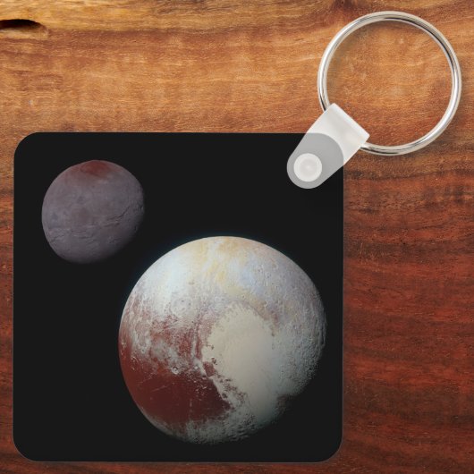 Pluto & Charon 9. oder Zwarf-Planet-Sonnensystem Schlüsselanhänger (Rückseite)