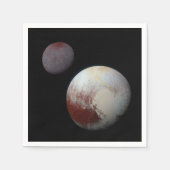 Pluto & Charon 9. oder Zwarf-Planet-Sonnensystem Serviette (Vorderseite)