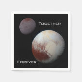 Pluto Charon Together Forever Cocktail Napkins Serviette (Vorderseite)