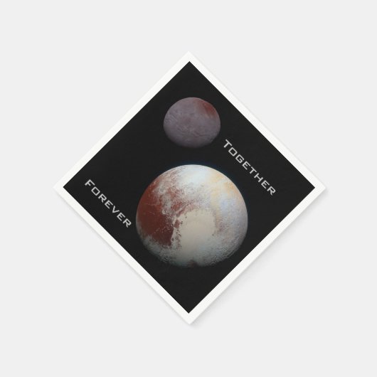 Pluto Charon Together Forever Cocktail Napkins Serviette (Ecke)