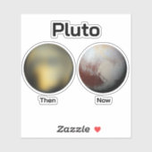 Pluto: Dann gegen Jetzt Aufkleber (Blatt)
