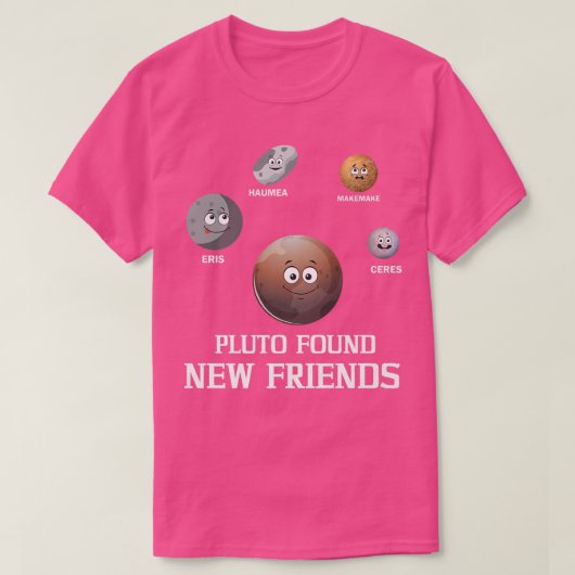 Pluto Found New Friends Solar Space Science Premiu T-Shirt (Design vorne)