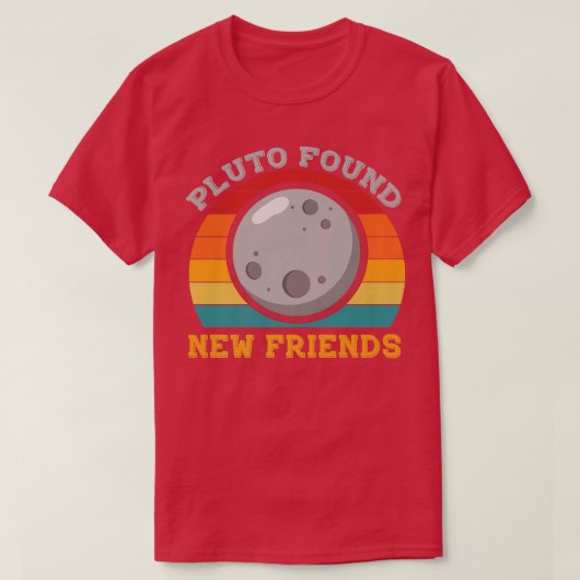 Pluto Found New Friends Solar Space Science Premiu T-Shirt (Design vorne)