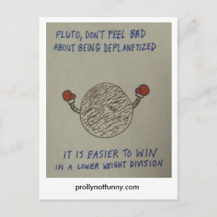 Pluto, fühlen Sie sich nicht schlecht, wenn Sie de Postkarte