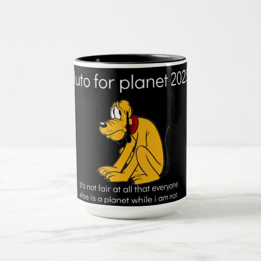 Pluto für Planeten Tasse (Zentrum)