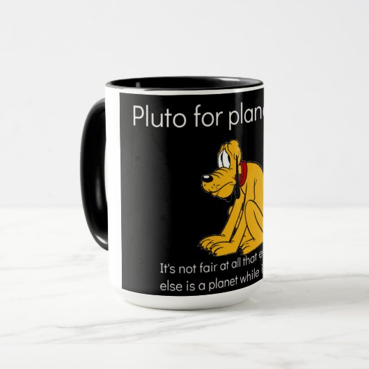 Pluto für Planeten Tasse (Vorderseite Links)