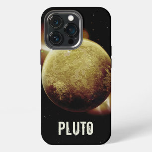 Pluto gelber Planet 3D Universum Weltraum Illustra iPhone 13 Pro Hülle