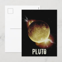 Pluto gelbes Planet 3d-Universum-Darstellung
