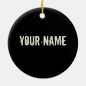 Pluto gelbes Planet 3d-Universum-Darstellung Keramik Ornament (Hinten)